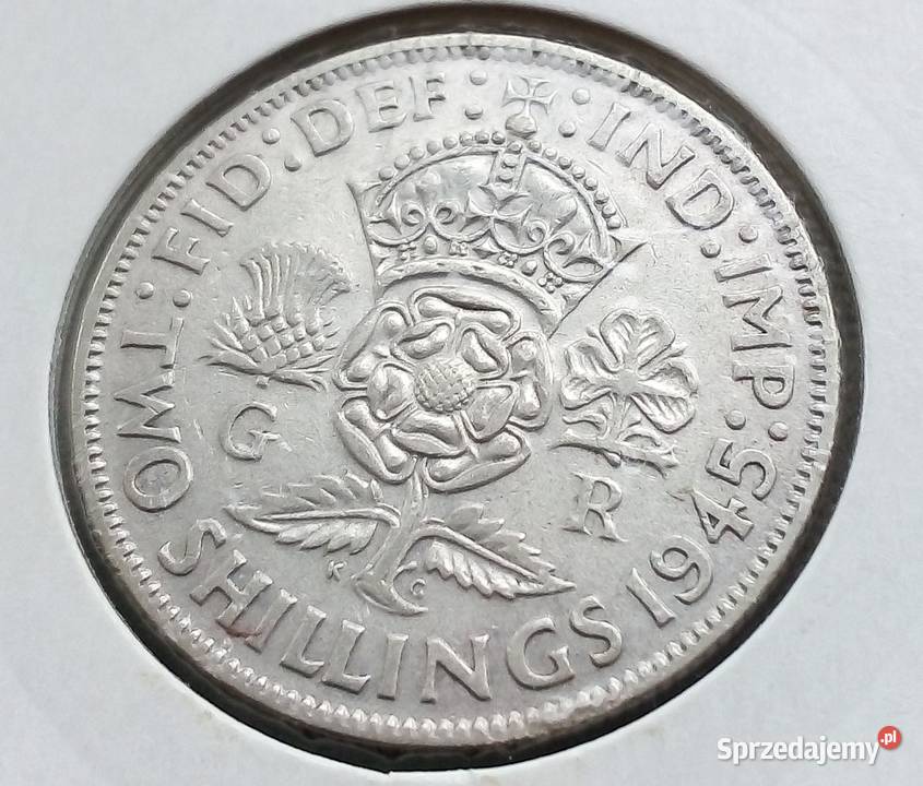 WIELKA BRYTANIATWO SHILLINGS1945 rSREBRO 500 Legionowo