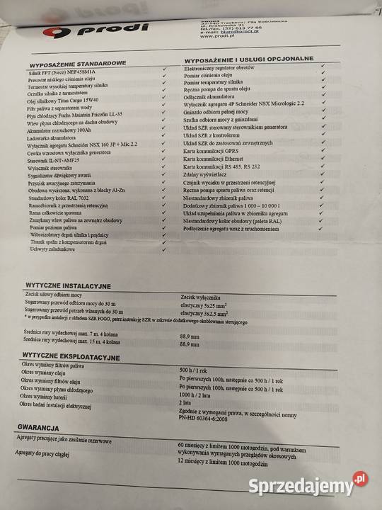 Agregat prądotwórczy Fogo 48kW Toruń
