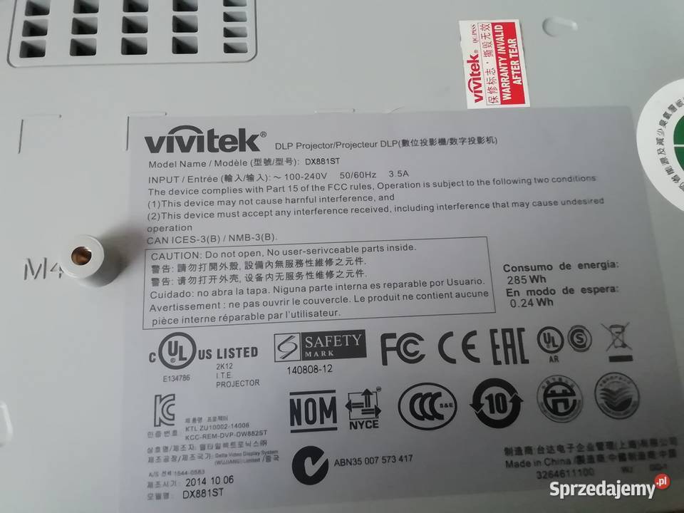 Projektor VIVITEK dx881st Kraków sprzedam