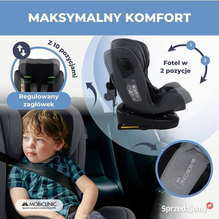 Mobiclinic Fotelik samochodowy Obrót 360 Grupa Jaworzno