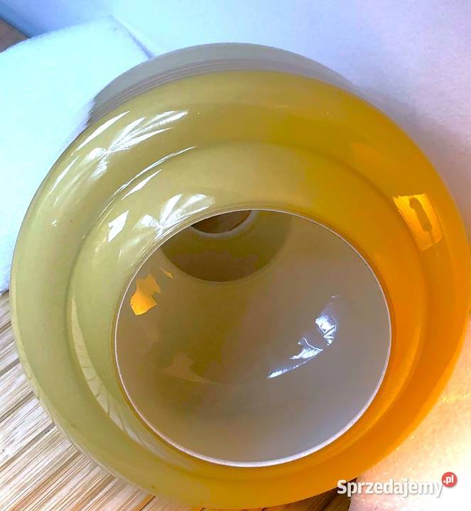 Klosz lampy wiszącej szkło lata 70te PRL Vintage Myślachowice