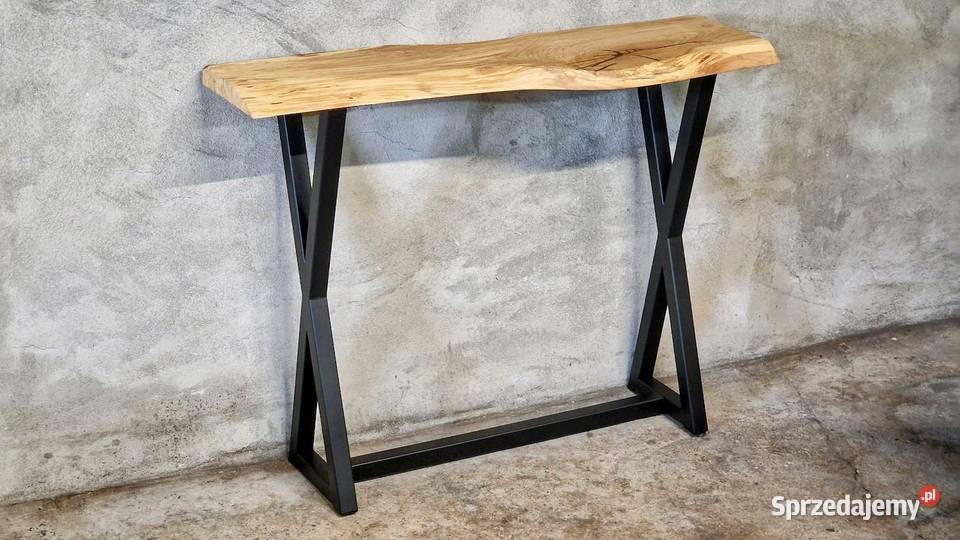 Konsola loft BLAT DĘBOWY DĄB z naturalna krawędź