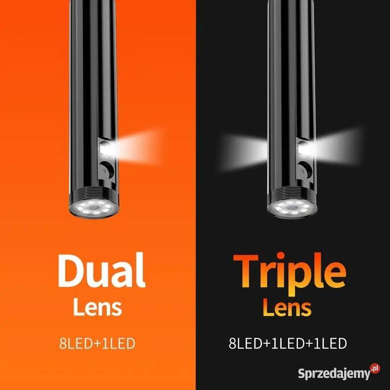 Endoskop z 3 kamerami 2 metry 8mm z wodoodporną