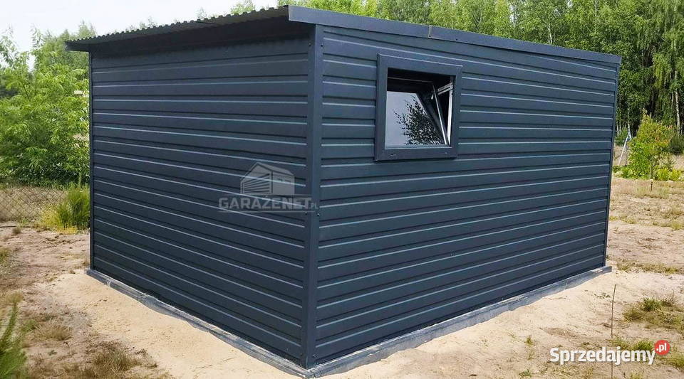 SCHOWEK DOMEK OGRODOWY 3m x 4m SPAD TYŁ BRAMA