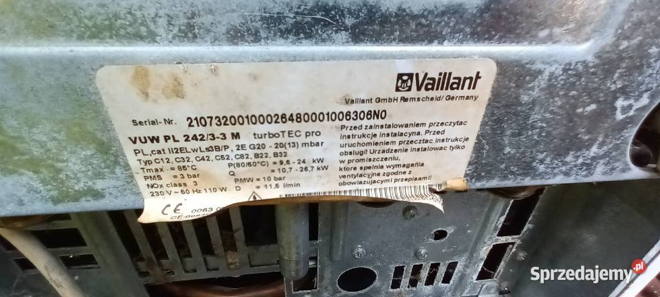 Piec gazowy Vaillant VUW 24233 M TurboTec Pro mazowieckie Piaseczno