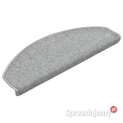 vidaXL Nakładki na schody 15 jasnoszare 65 x 24