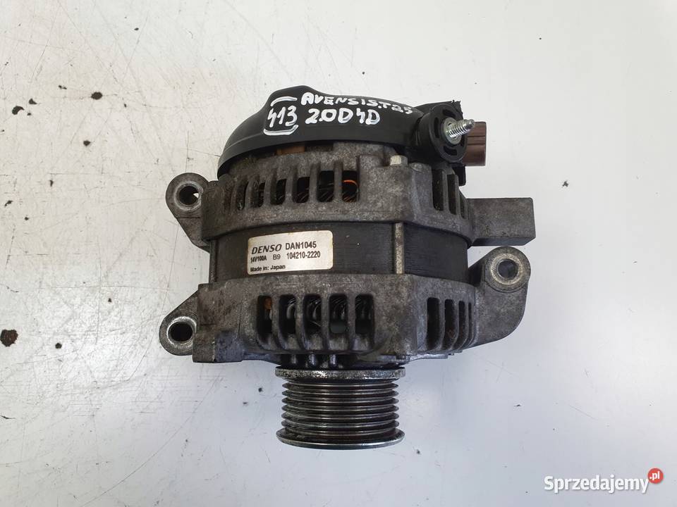 Toyota Avensis T25 20 D4D ALTERNATOR denso Układ elektryczny silnika