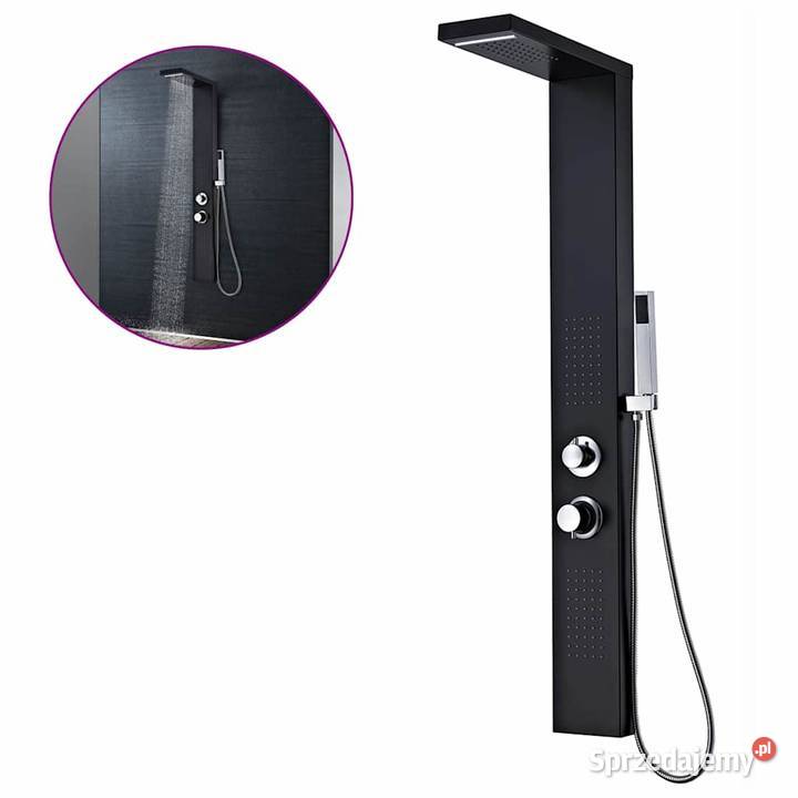 vidaXL Panel prysznicowy aluminiowy czarny Warszawa