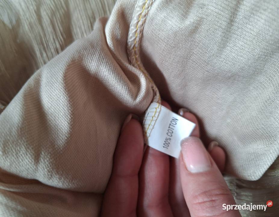 Śliczna dziecięca dziewczęca sukienka bawełna 23 brązowy/beżowy Kraków