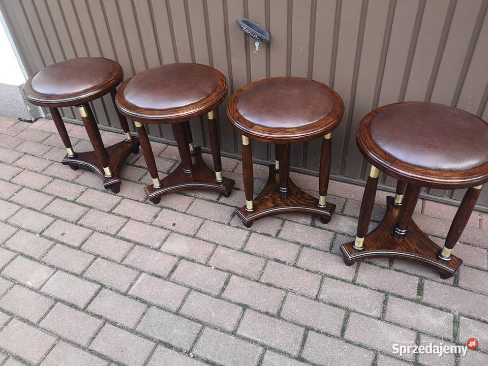 StołekTaboret Dębowy Lata 2030 Stary Antyk