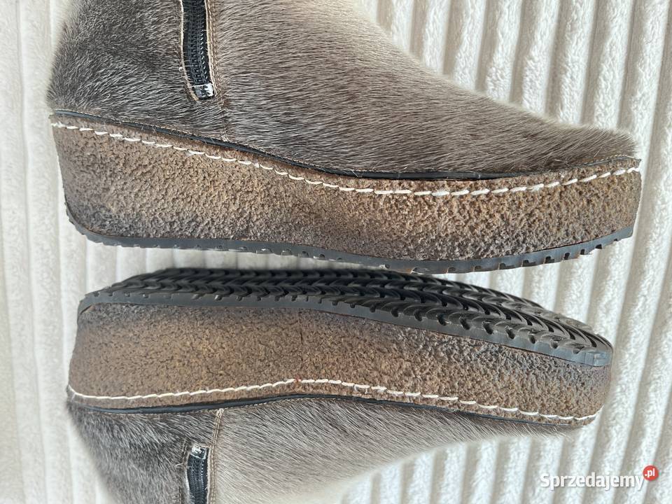 Vintage prawdziwe futro Winter Boots Schapuro Jastrzębie-Zdrój