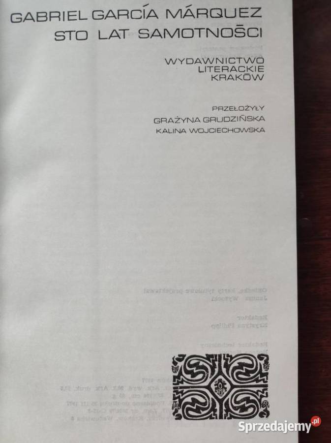Sto lat samotności Cien aos de soledad Gabriel Kielce sprzedam
