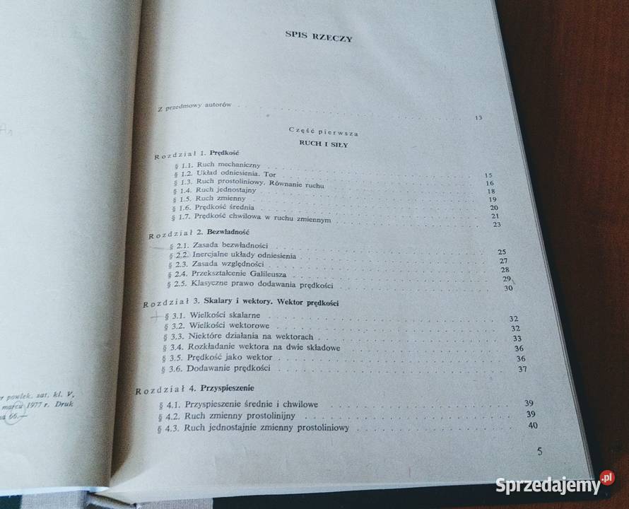 Elementy fizyki 1 Ruch i siły prawa zachowania Rok wydania 1977 Gdańsk
