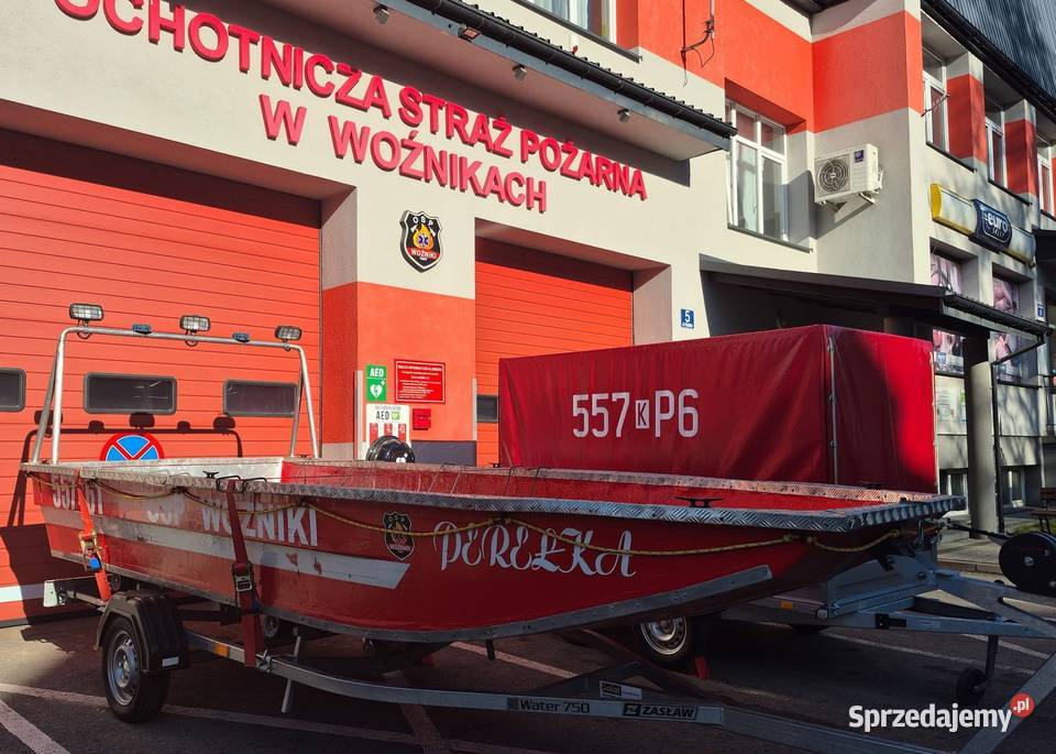 Łódź płaskodenna motorowa ratownicza straż Wadowice