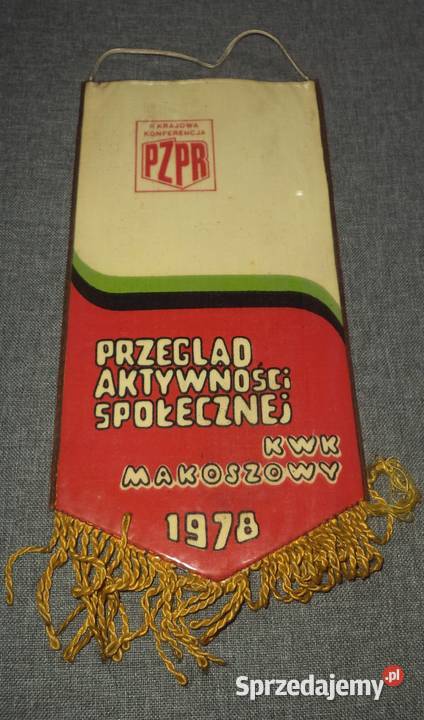 KWK Kopalnia Makoszowy Zabrze PZPR proporczyk Pozostałe Piekary Śląskie sprzedam