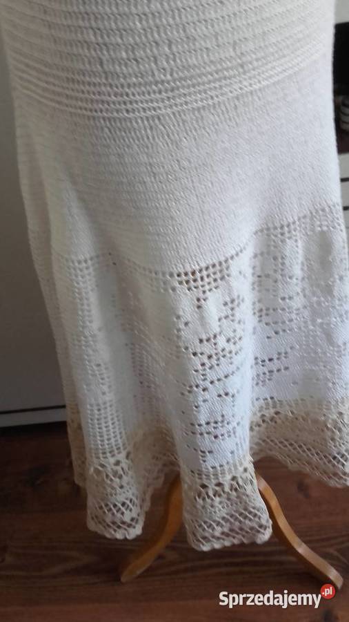 DŁUGA SPÓDNICA Z BAWEŁNIANEJ NICI AUTORSKIE Odzież damska Piła