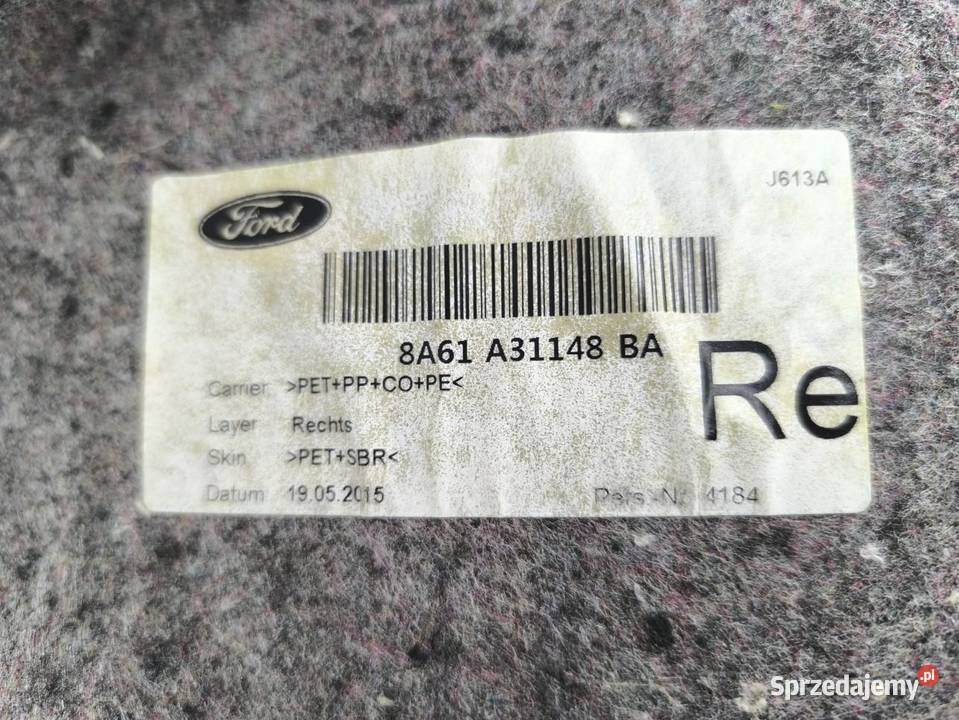 BOCZEK BAGAŻNIKA PRAWY TYŁ FORD FIESTA MK7 LIFT