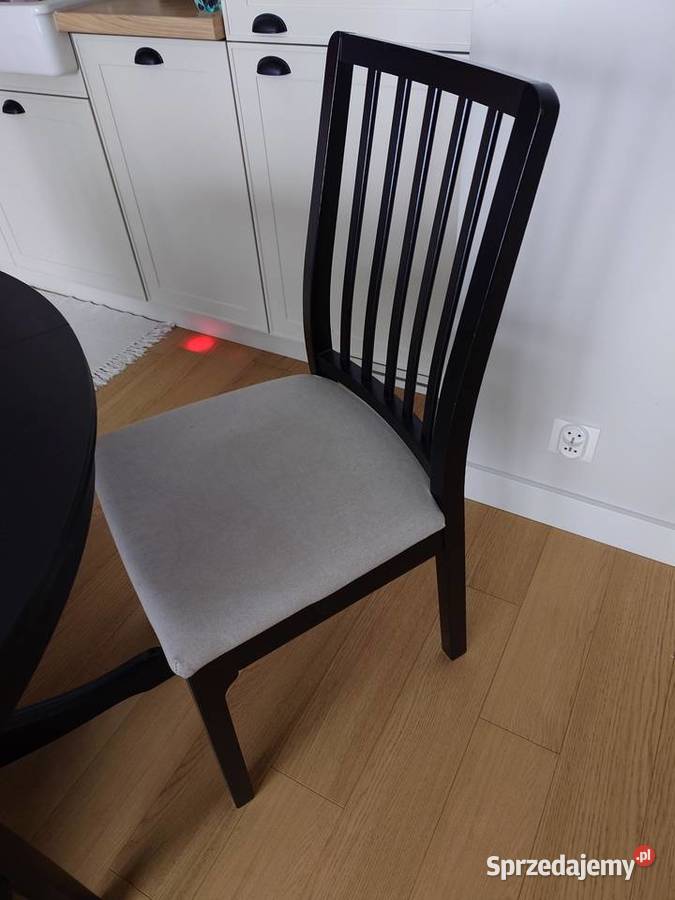 Stół i krzesła komplet IKEA czarne Rumia