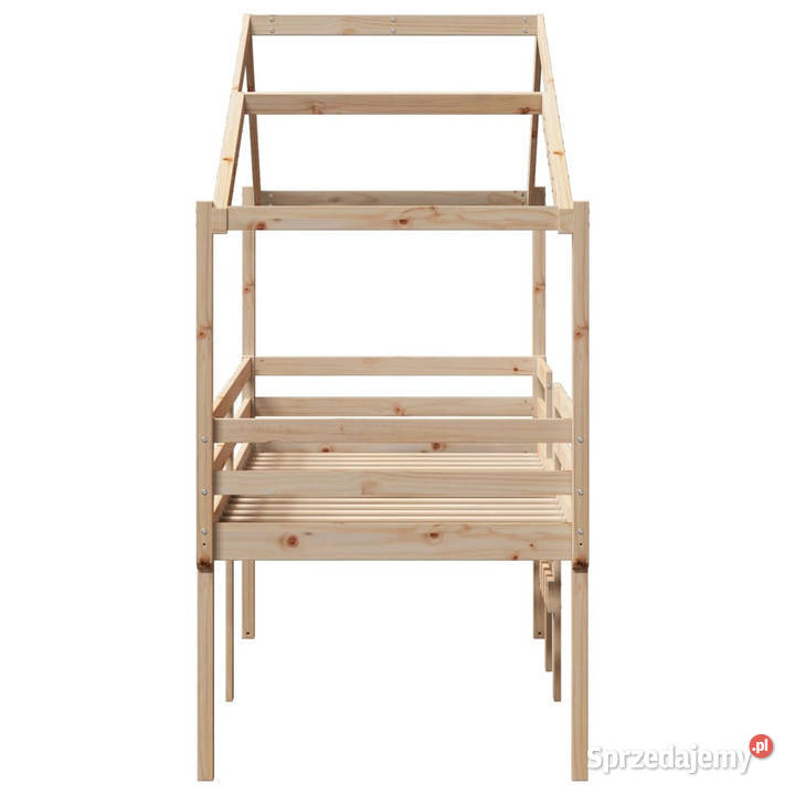 Wysokie łóżko z dachem lite drewno sosnowe 80cm mazowieckie Warszawa sprzedam