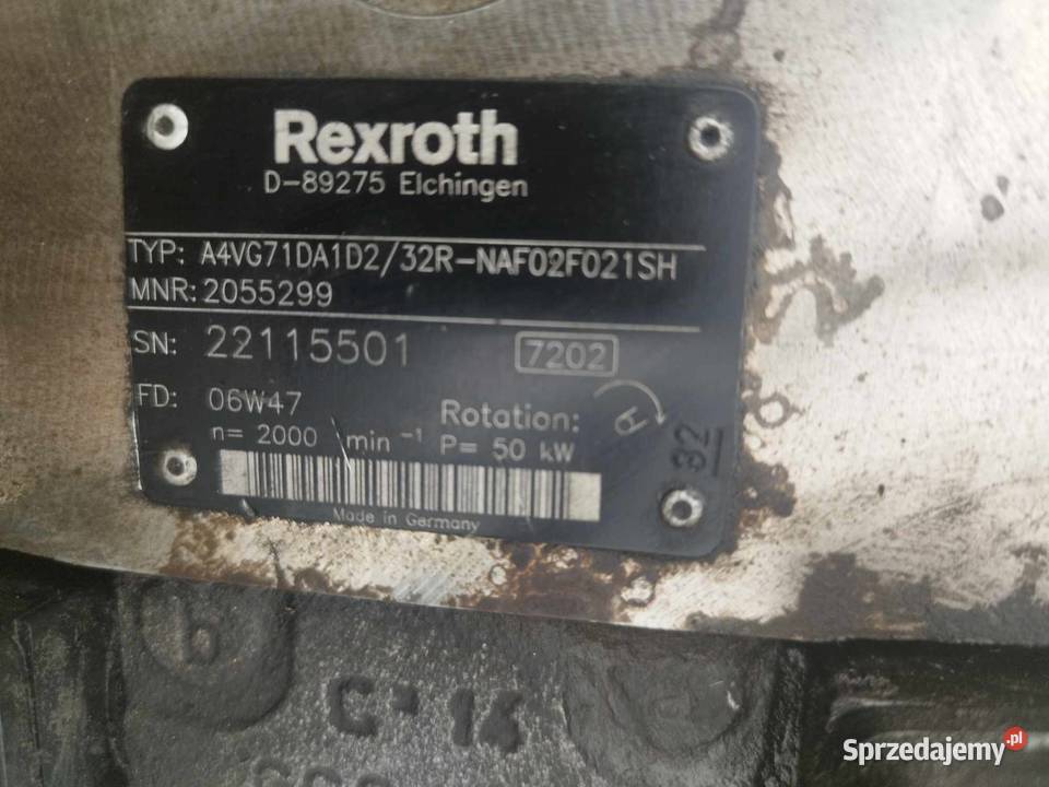 Pompa Hydrauliczna Rexroth A4VG71DA1D2 A4VG71 Strzyżew