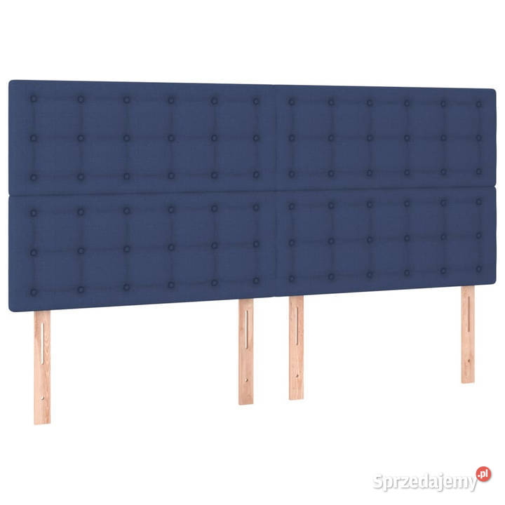 Łóżko kontynentalne z materacem niebieskie 128cm mazowieckie