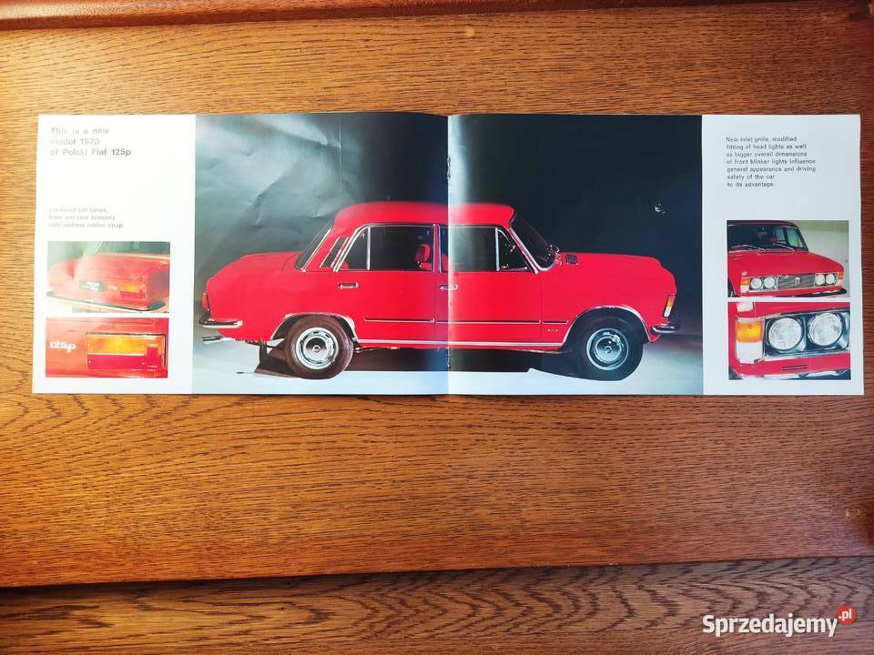 Prospekt folder broszura Polski Fiat 125p Głuchołazy