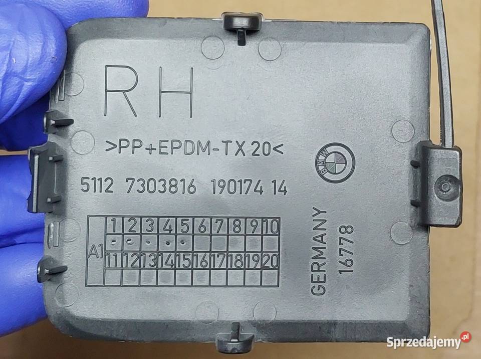 ZAŚLEPKA ZDERZAKA PRAWY TYŁ BMW X1 E84 7303816 osobowe Mielęcin