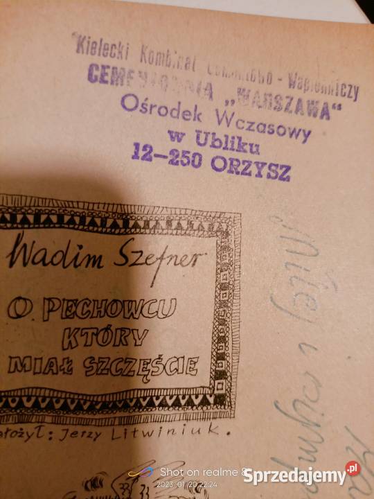 O pechowcy który miał szczęście książki Warszawa Rok wydania 1986