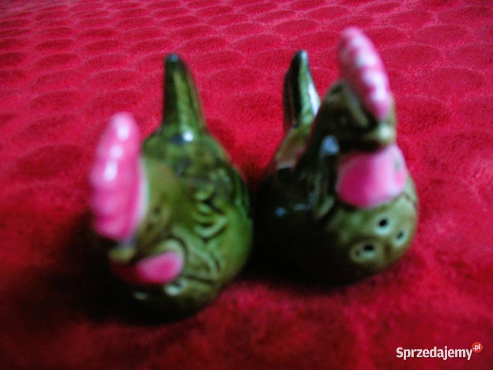 Sól i pieprz kury 7 x 6 x 4 Solniczka i zielony