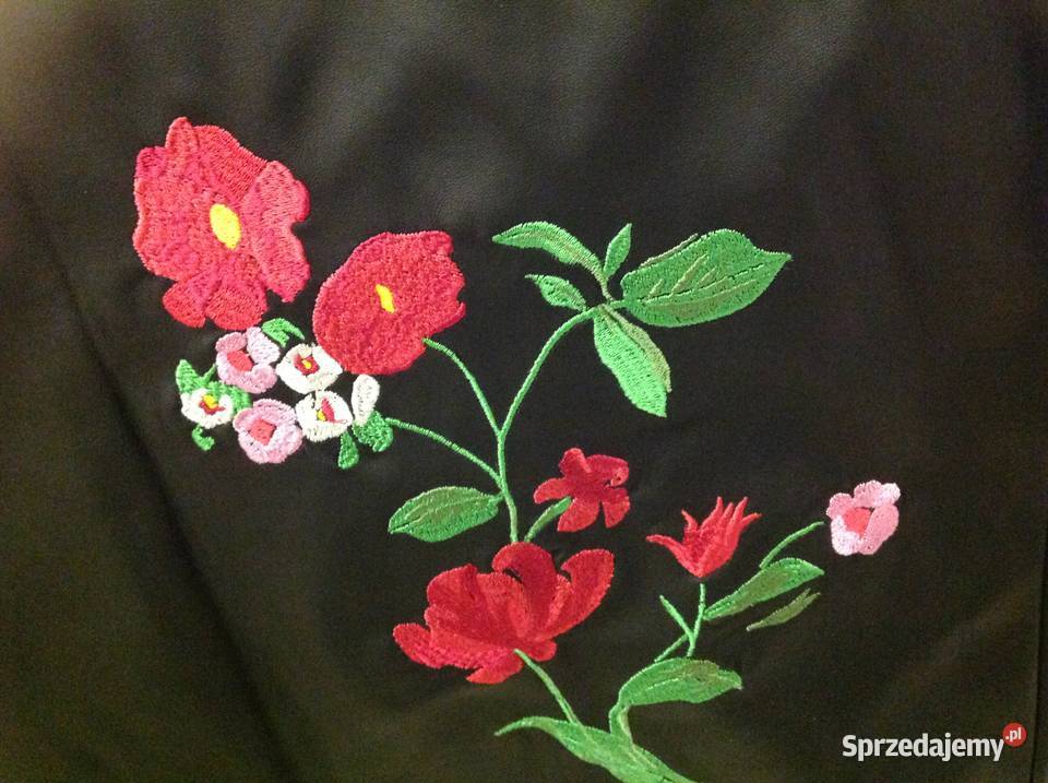 Mini Spódnica Skórzana OLA VOGA r XS Haft Nowa Spódnice i sukienki Nowa Sól