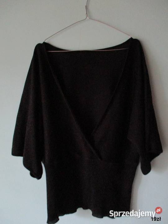 Bluzka czarna srebrna nitka bluzka odzież Łódź
