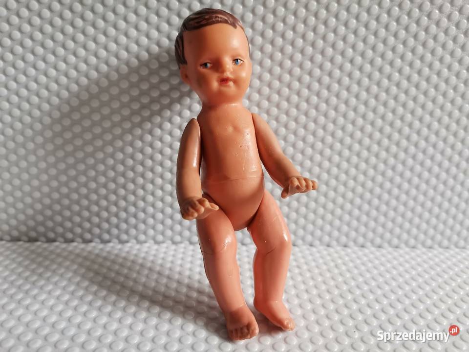 Stara mała gumowa figurka lalka Katowice