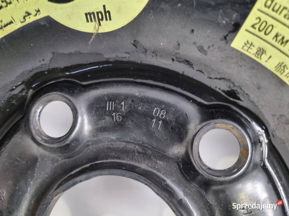 KOŁO DOJAZDOWE Audi Seat Vw Golf VI 12570 R16 Chełm