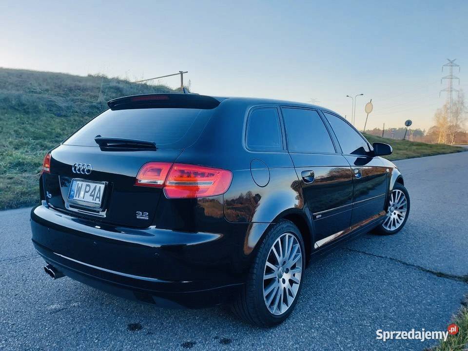 AUDI A3 8P SLINE 32 V6 DSG QUATTRO 250 Samochody osobowe Ostrołęka