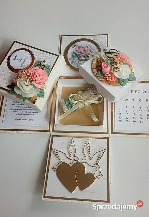 Exploding box kartka okolicznościowa handmade Antyki, Sztuka, Kolekcje Zbąszyń