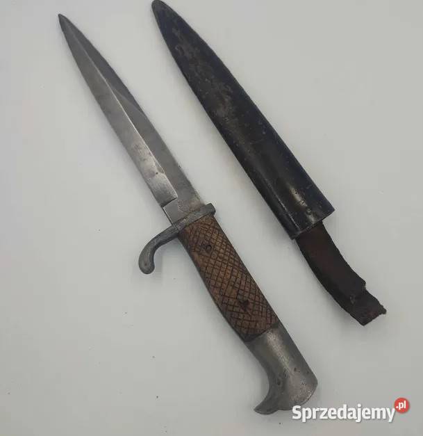 Nóż okopowy z okresu I WŚ sygnowany CE Carl Antyki, Sztuka, Kolekcje Katowice