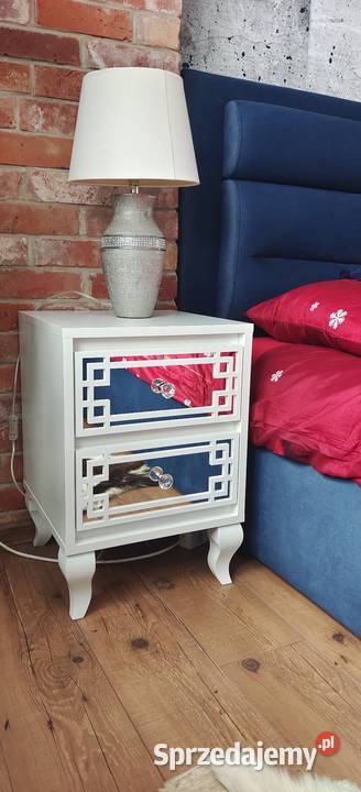 Szafka nocna nakastlikbiała ornament Glamour 40cm Nowy Sącz