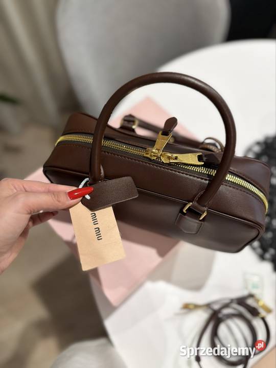 Torebka damska Miu Miu Arcadie bag brązowa skóra Rzeszów