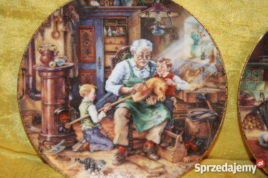 Stare kolekcjonerskie talerze niemieckie kujawsko-pomorskie
