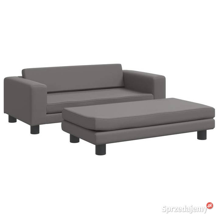 Sofa dziecięca z podnóżkiem szara 100x50x30 Warszawa sprzedam