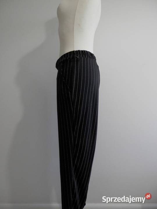 Spodnie Joggery Tapered Leg Czarne w Paski by UK Łomża