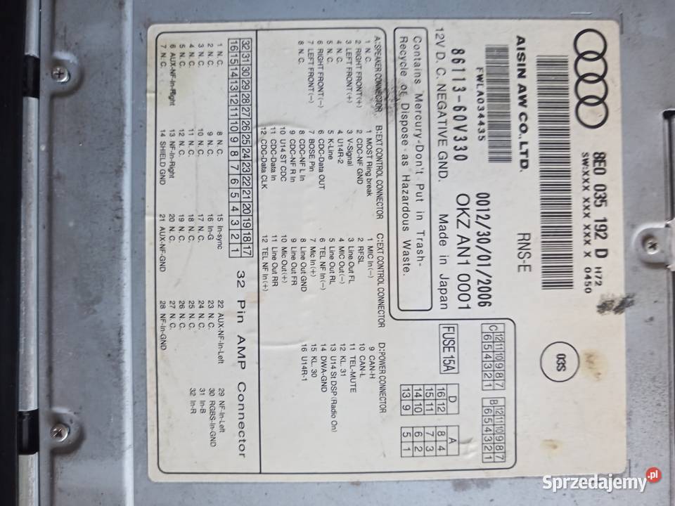Audi orginalne radio Mikołów