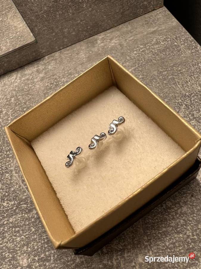 Kolczyki srebrne wąs wąsy Jasło