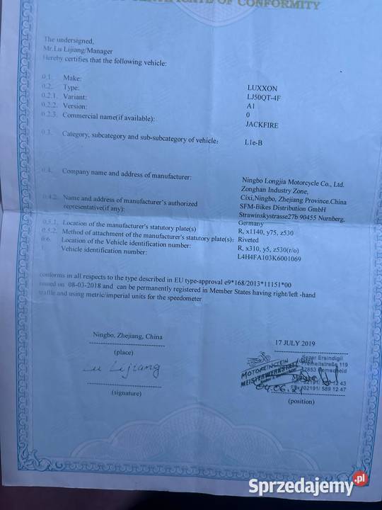 Luxxon Jackfire skuter