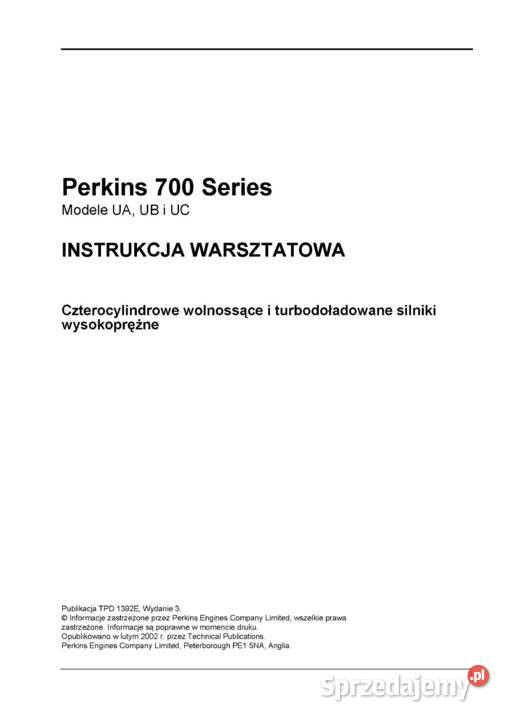 Perkins 700 Series Instrukcja napraw wielkopolskie
