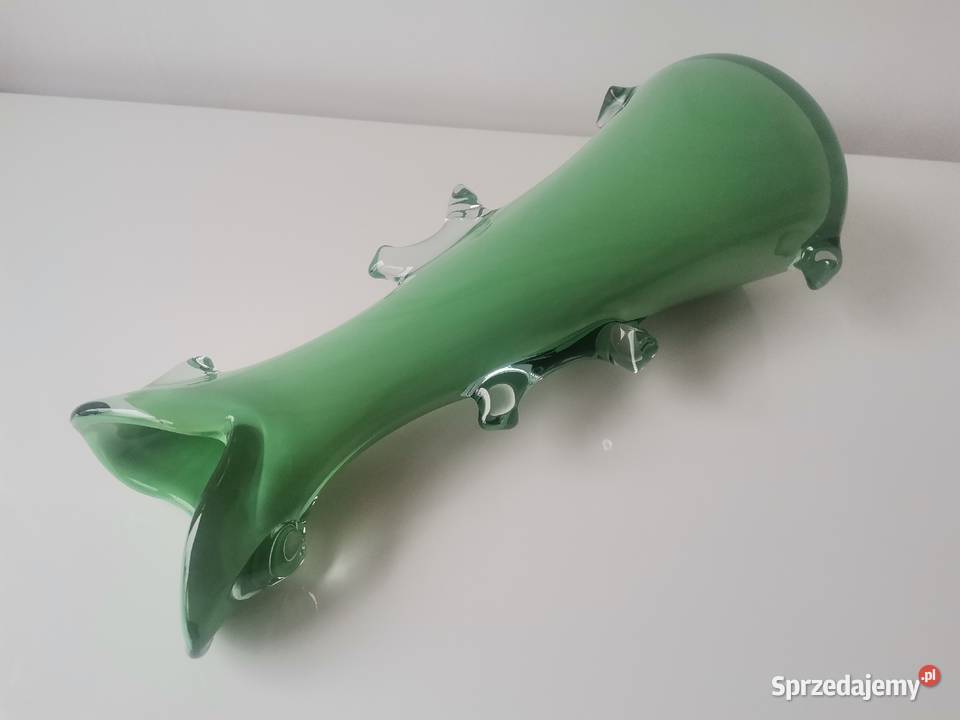 Stary zielony wazon Płetwa Rekina huta Tarnowiec śląskie Katowice