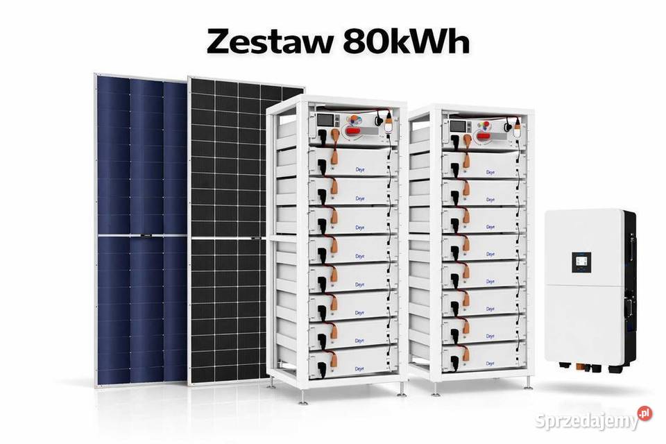 Zestaw budzetowy 80kWh HV panele inwerter 3 fazy
