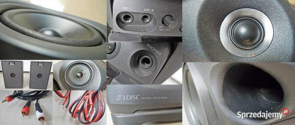 Kenwood RXD700 wieża HIFI kolumny 3way 400W Bass Godziesze Wielkie