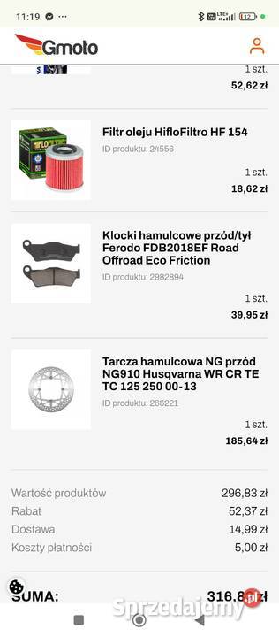 Husqvarna te 450 enduro Suchy Las sprzedam
