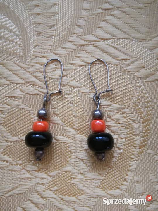 Wiszące kolczyki z koralików Łódź